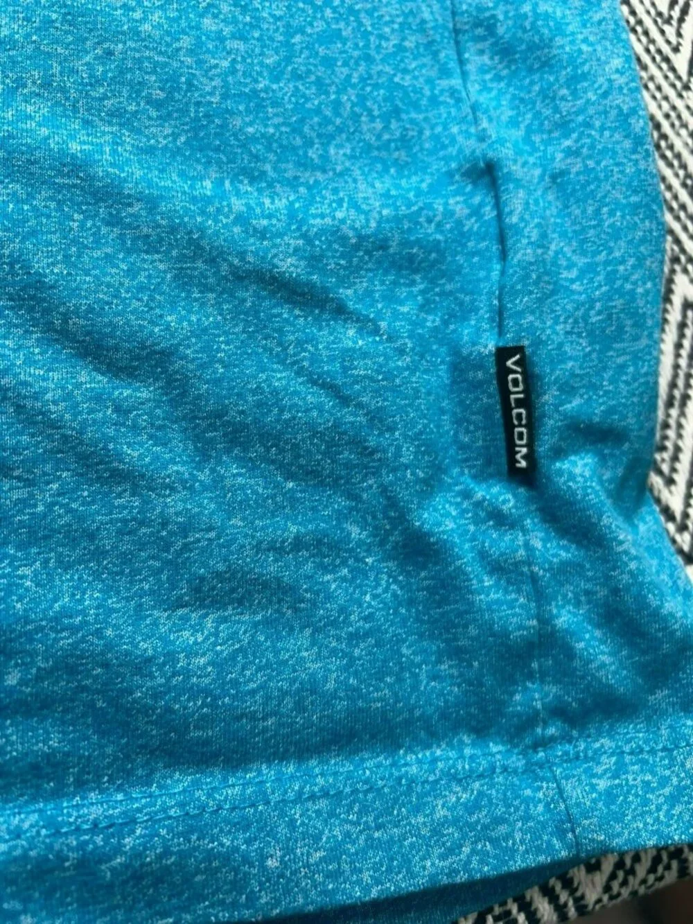 Volcom Men's Heathered Blue Polo Shirt XL Cotton Blend Short Sleeve - Picture 2 of 4